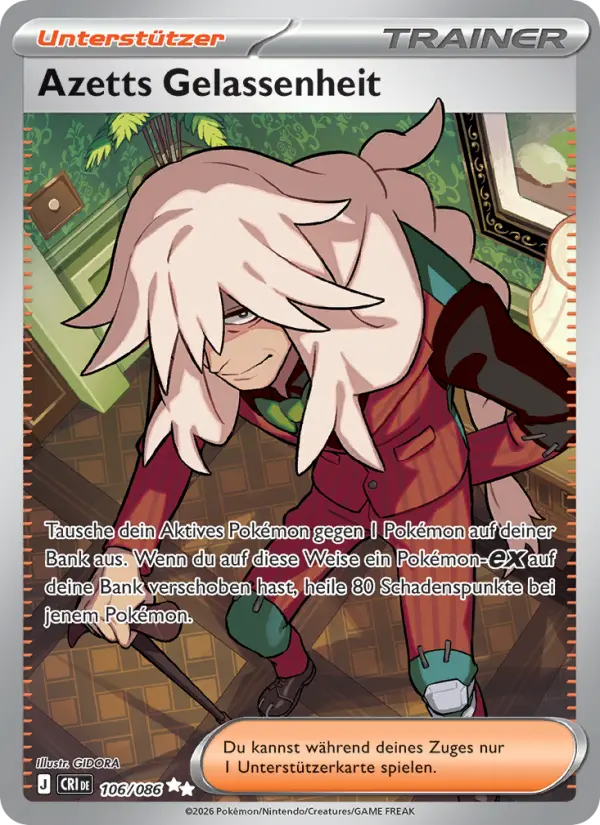 Azetts Gelassenheit Pokemon card