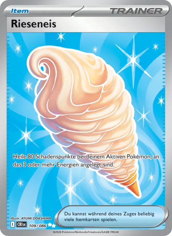 Rieseneis Pokemon card