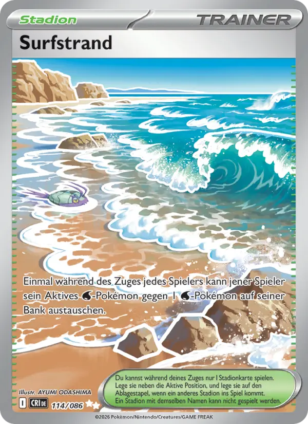 Surfstrand Pokemon card