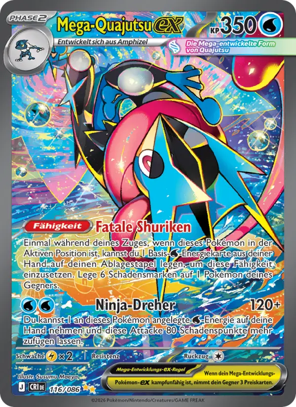 Mega-Quajutsu-ex Pokemon card
