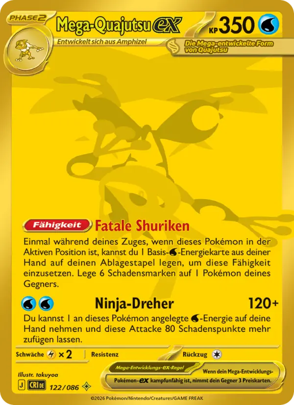 Mega-Quajutsu-ex Pokemon card