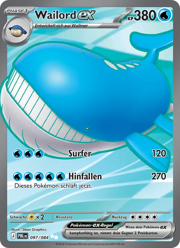 Wailord-ex — Dunkelnacht Nr. 097