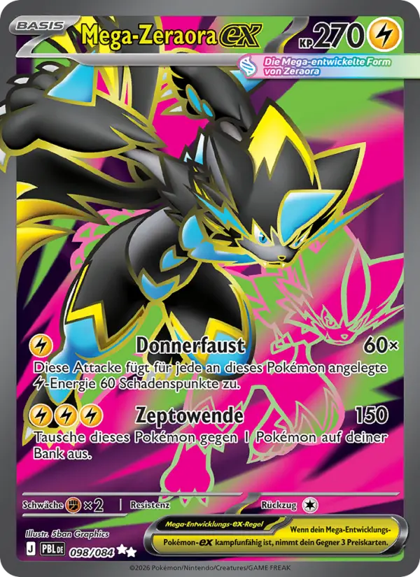 Mega-Zeraora-ex — Dunkelnacht Nr. 098