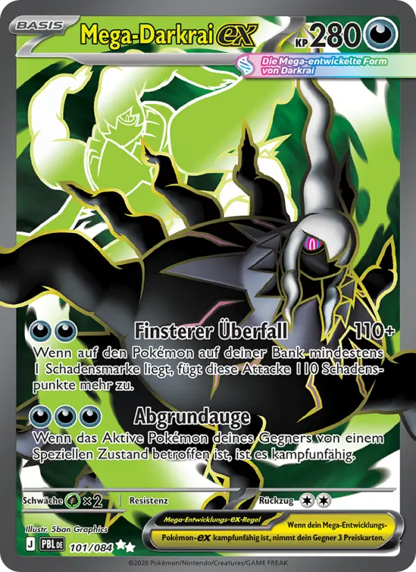 Mega-Darkrai-ex — Dunkelnacht Nr. 101