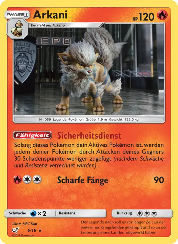 Arkani Pokemon card