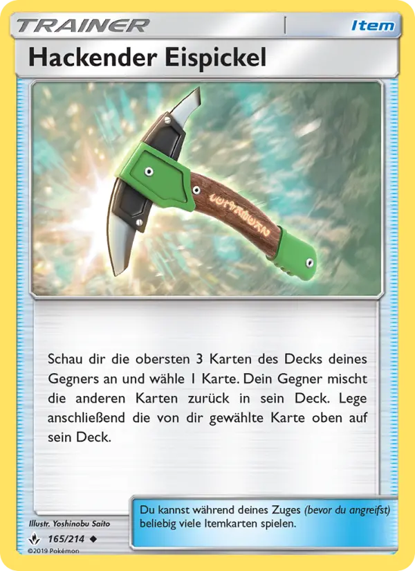 Hackender Eispickel card image