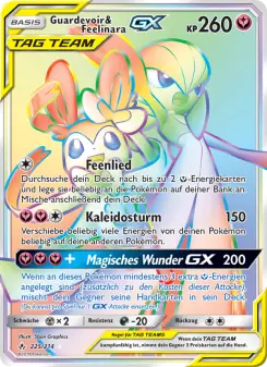 Guardevoir & Feelinara GX – Kräfte im Einklang Nr. 225