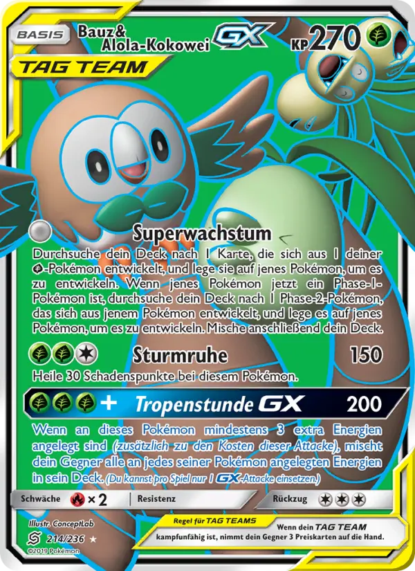 Bauz & Alola-Kokowei GX card image