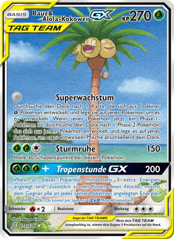 Bauz & Alola-Kokowei GX card image