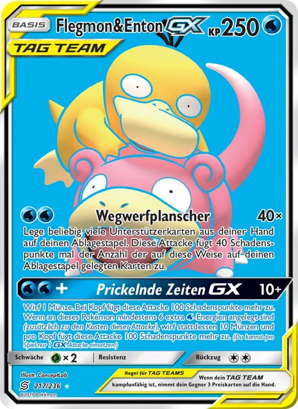 Flegmon & Enton GX card image