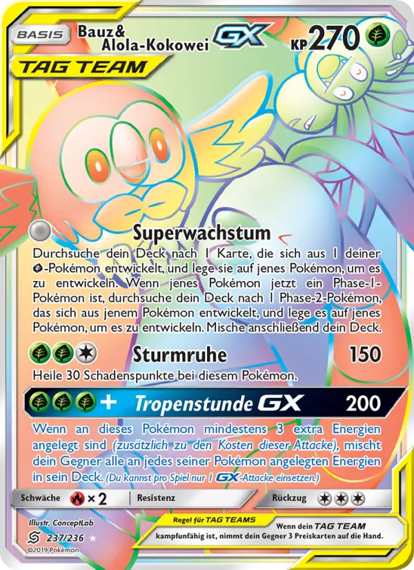 Bauz & Alola-Kokowei GX card image