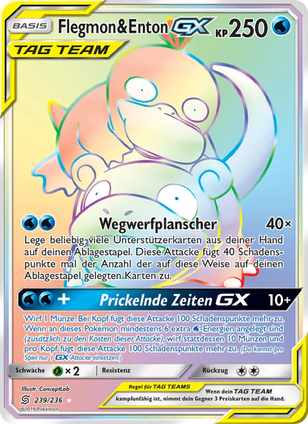 Flegmon & Enton GX card image