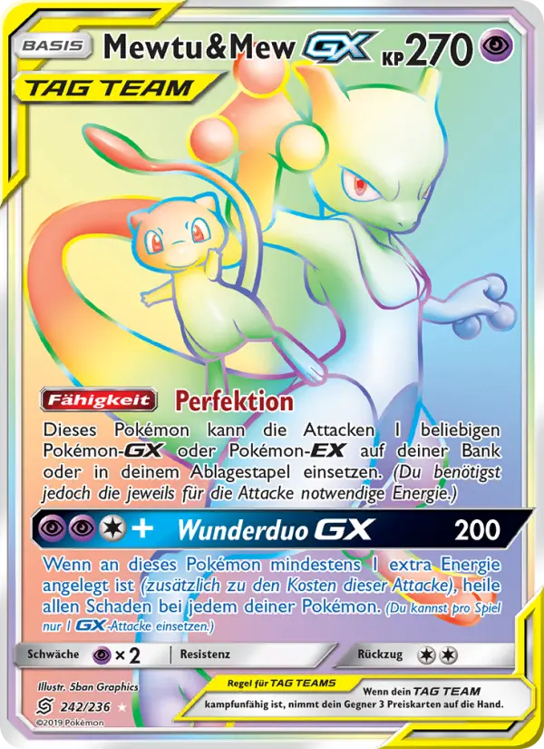 Mewtu & Mew GX card image