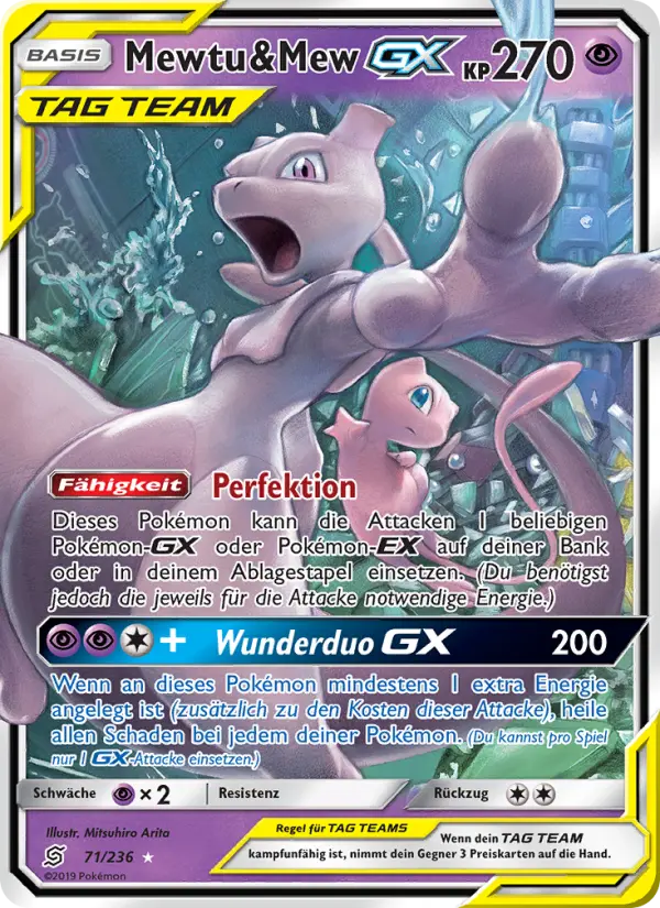 Mewtu & Mew GX card image