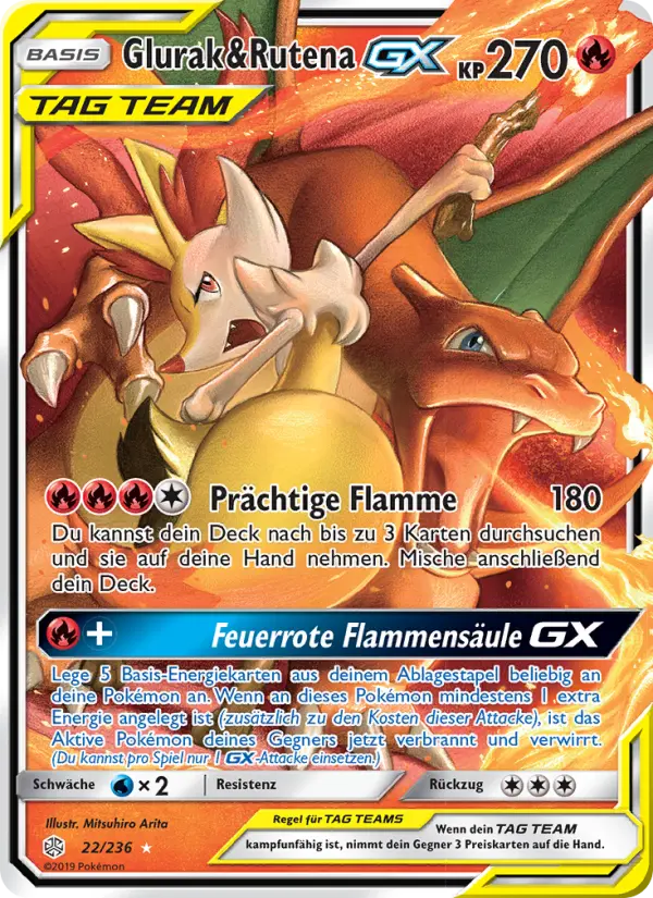 Glurak & Rutena GX card image