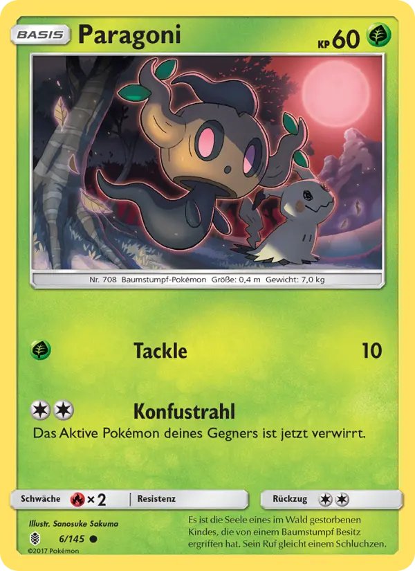 Paragoni Pokemon card