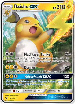 Raichu GX from Schimmernde Legenden