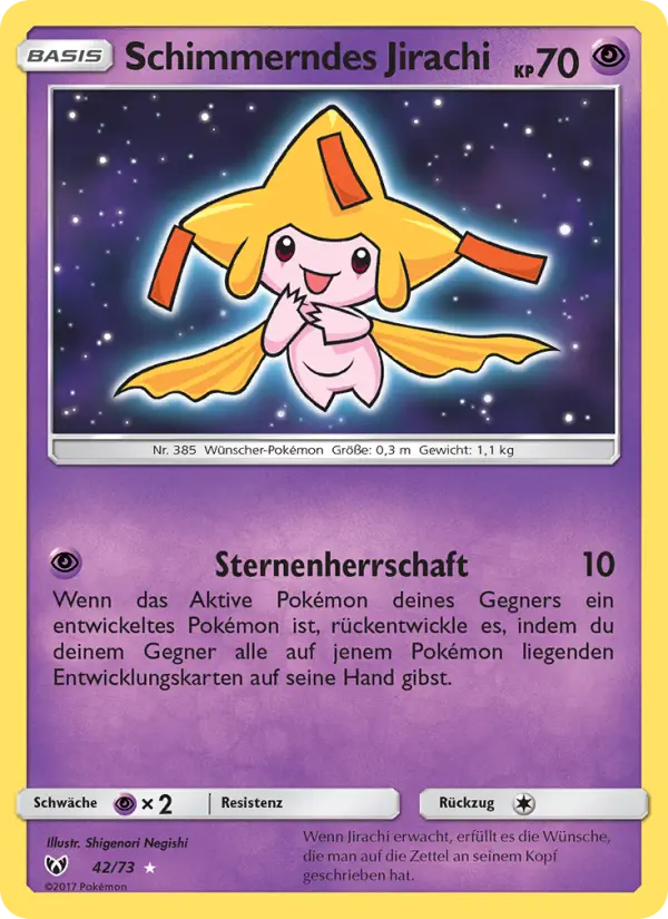Schimmerndes Jirachi card image