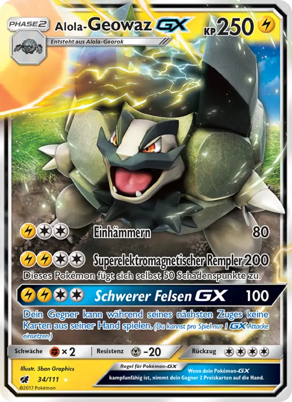 Alola-Geowaz GX card image