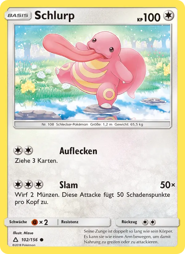 Schlurp Pokemon card
