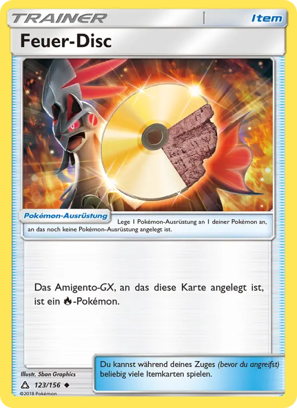 Feuer-Disc Pokemon card