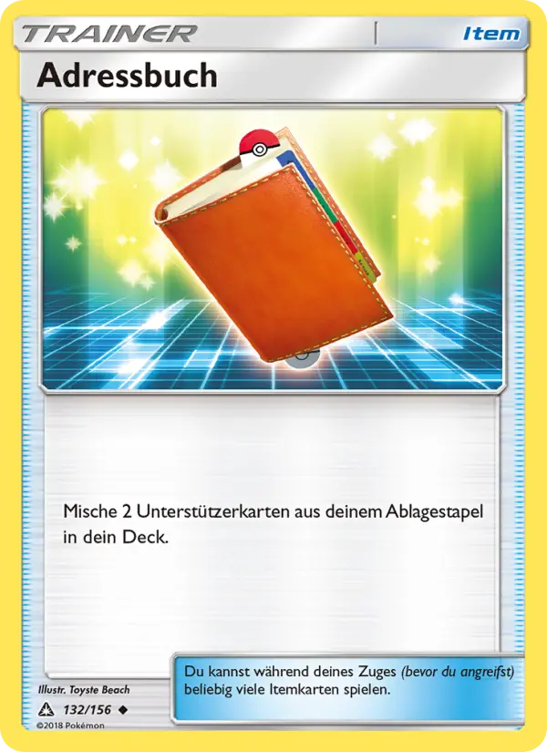 Adressbuch Pokemon card