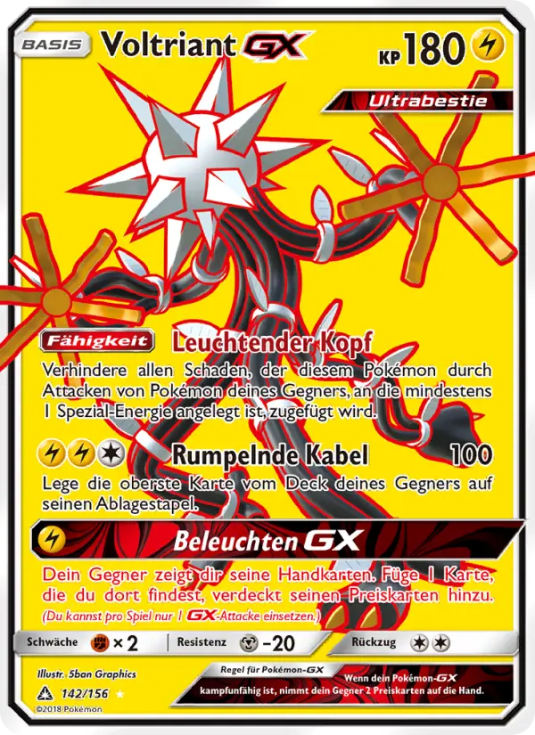 Voltriant GX Pokemon card