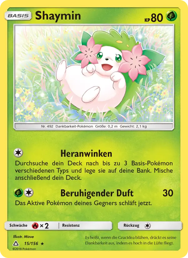Shaymin Pokemon card