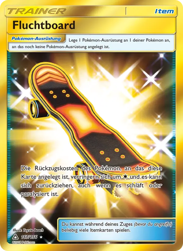 Fluchtboard Pokemon card