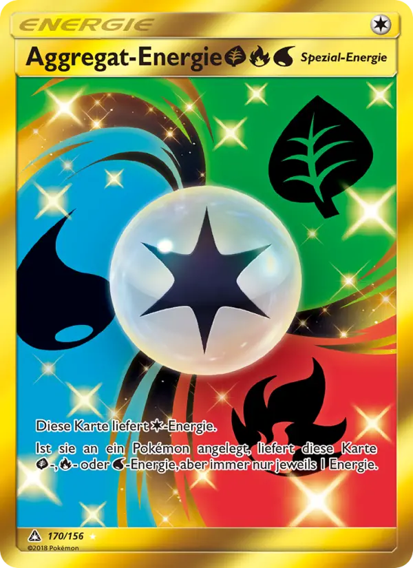 Aggregat-Energie GrassFireWater Pokemon card