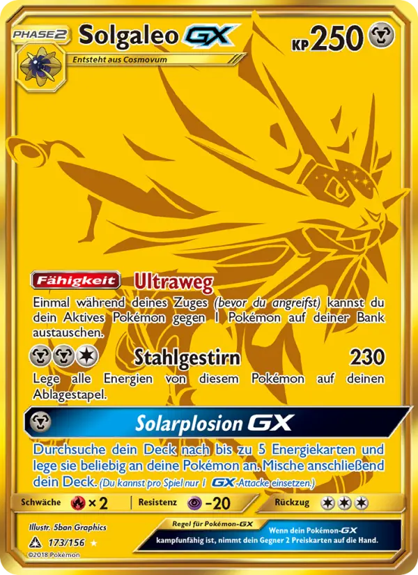 Solgaleo GX Pokemon card