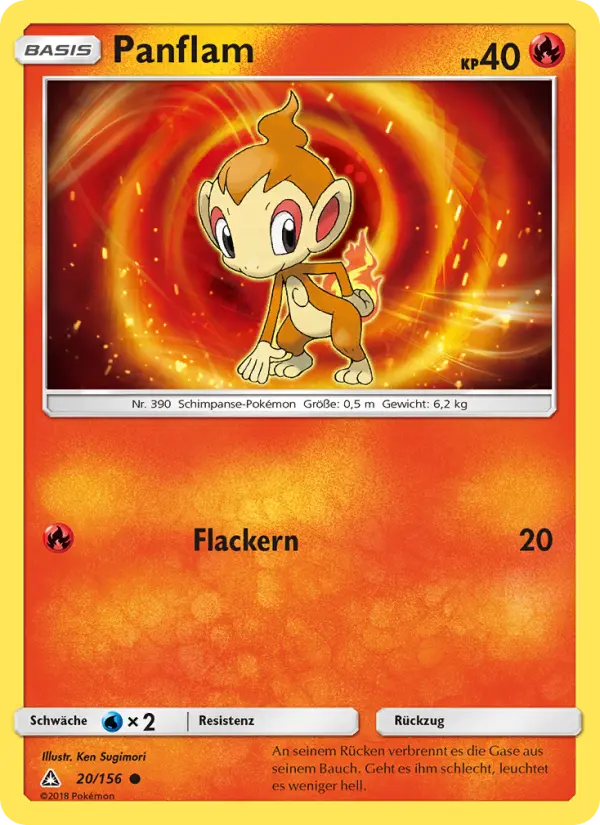 Panflam Pokemon card
