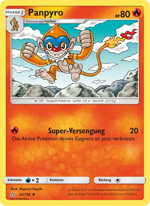 Panpyro Pokemon card