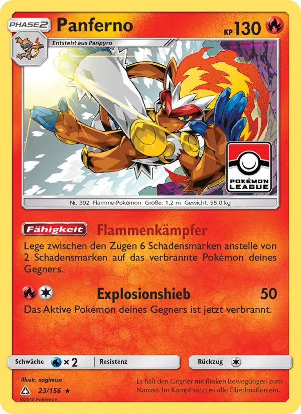 Panferno Pokemon card