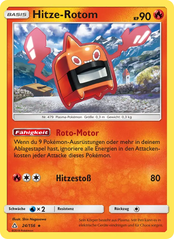Hitze-Rotom Pokemon card