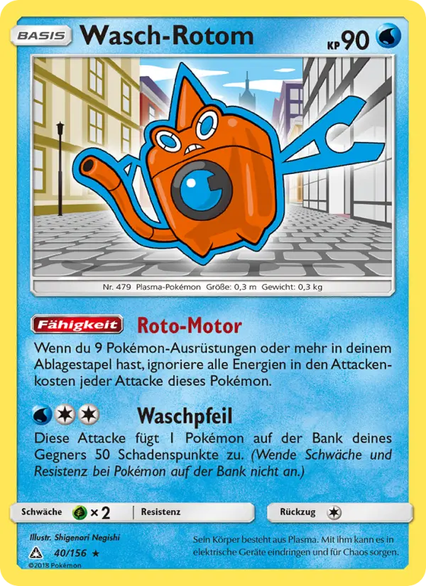Wasch-Rotom Pokemon card