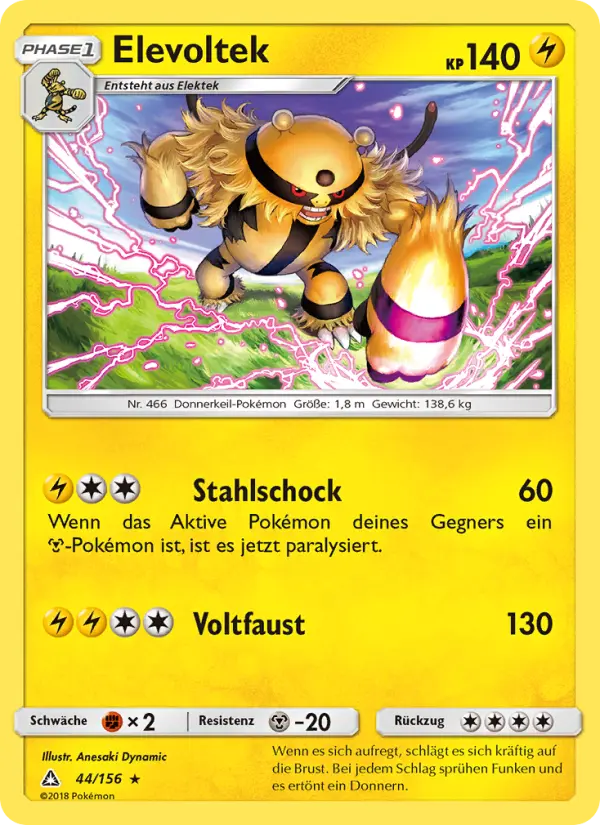Elevoltek Pokemon card