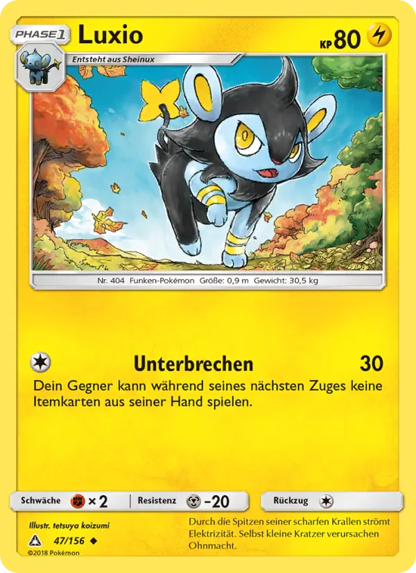 Luxio Pokemon card