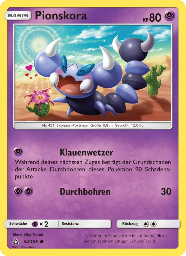 Pionskora Pokemon card