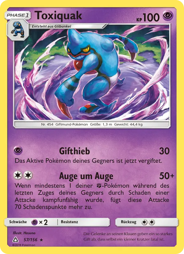 Toxiquak Pokemon card