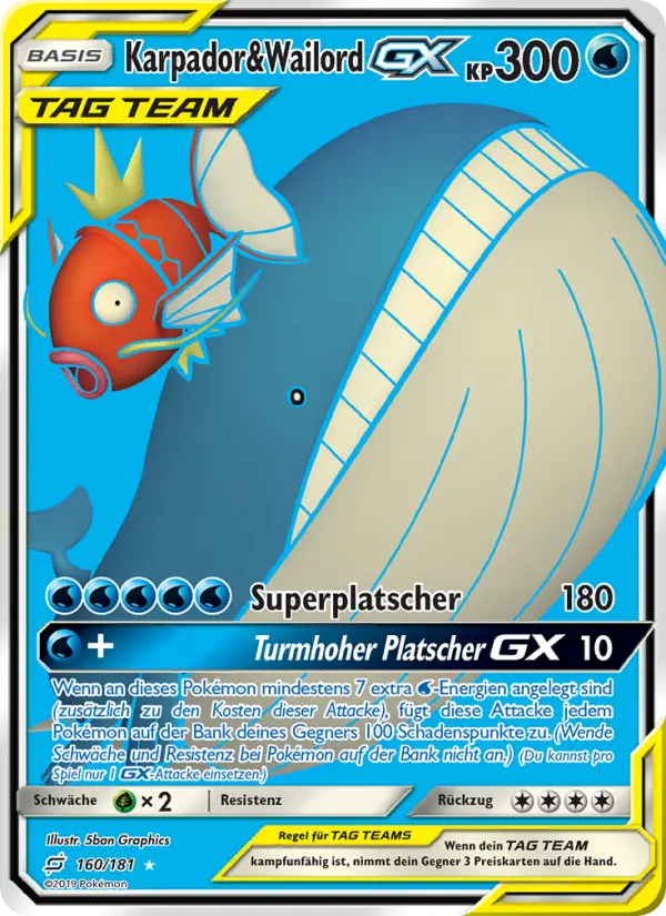 Karpador & Wailord GX card image
