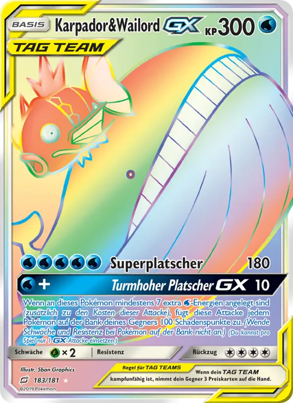 Karpador & Wailord GX card image