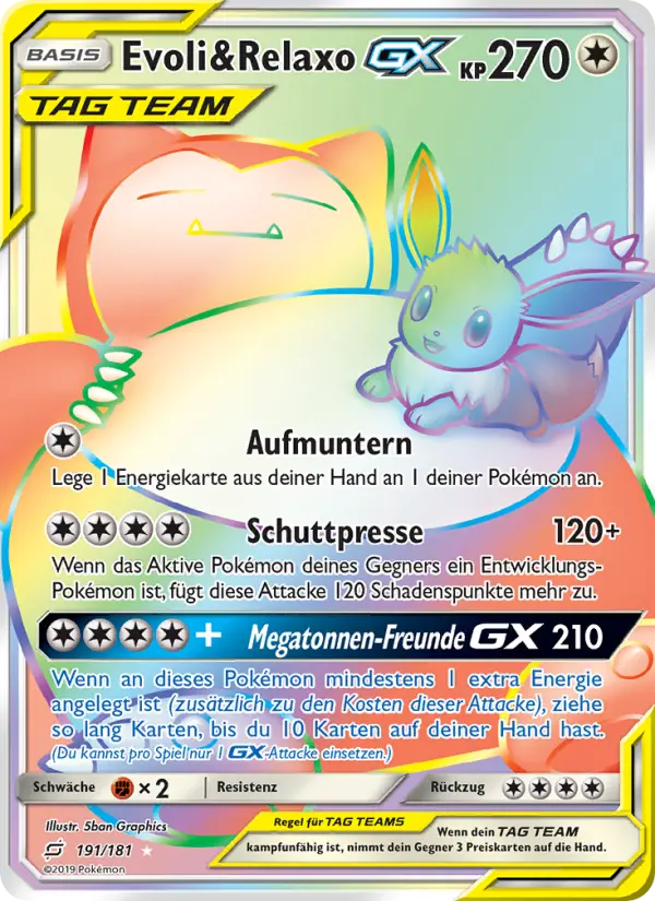 Evoli & Relaxo GX card image