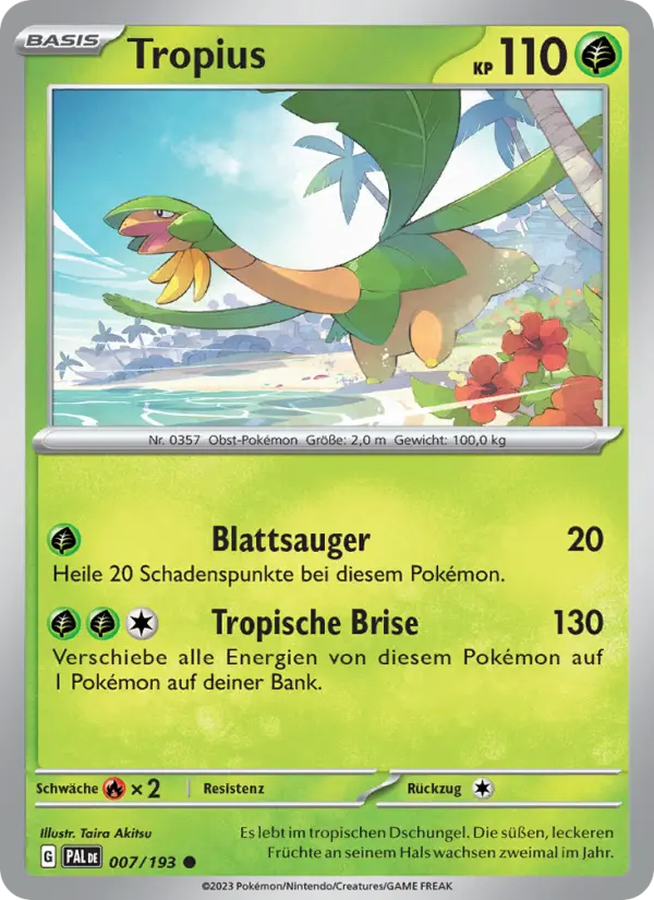 Tropius Pokemon card