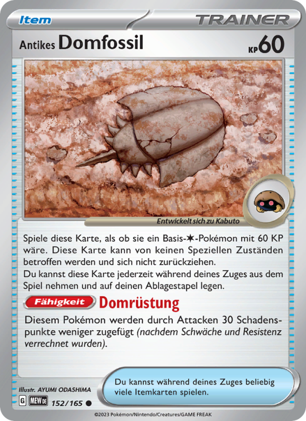 Antikes Domfossil