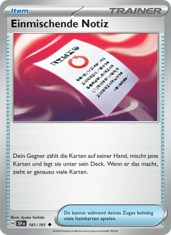 Einmischende Notiz card image
