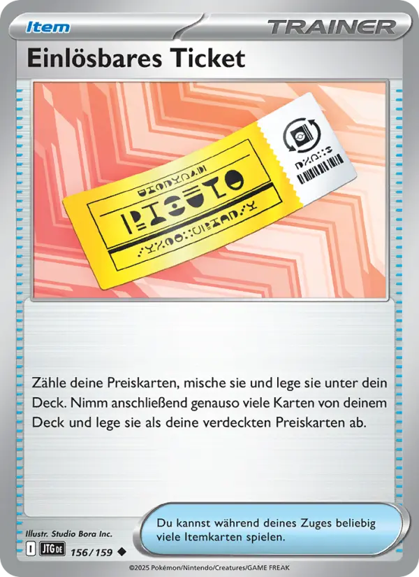 Einlösbares Ticket card image