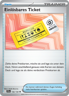 Einlösbares Ticket