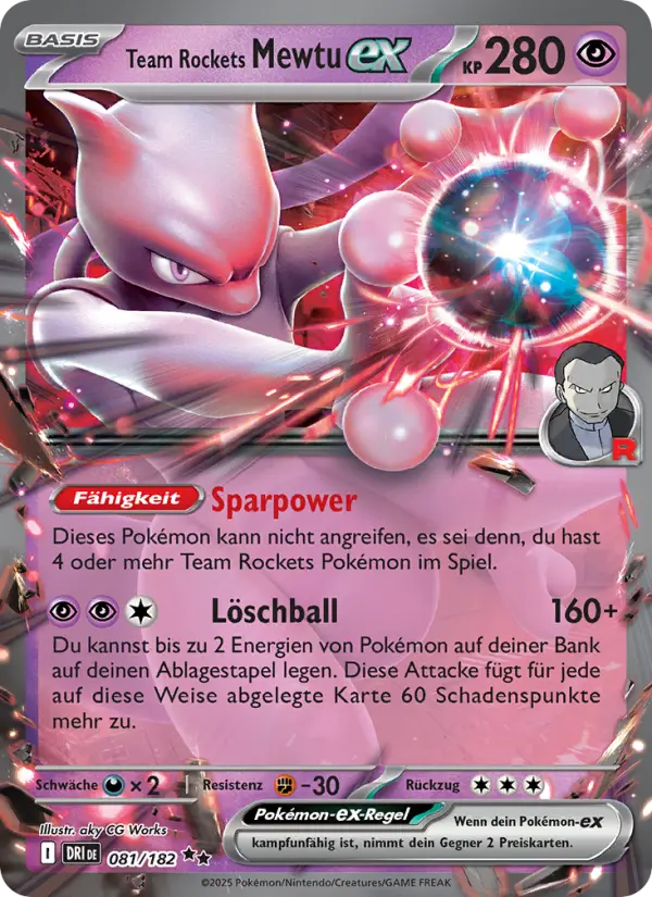 Team Rockets Mewtu-ex card image