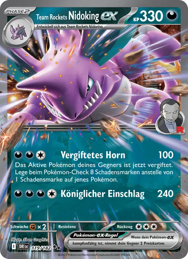 Team Rockets Nidoking-ex card image